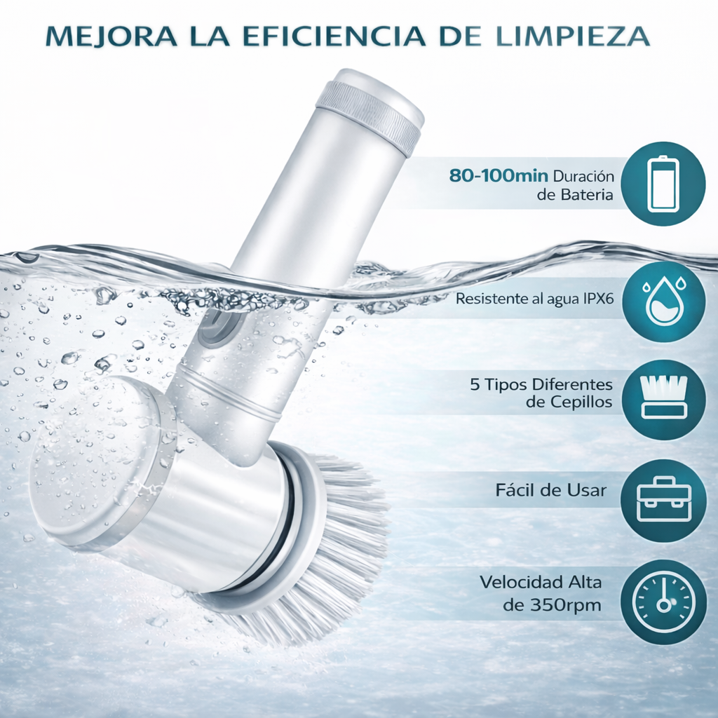 Cepillo Eléctrico de Limpieza 5 en 1